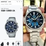 CASIO EDIFICE EQB-1200D-2A BLUE MULTI LAYER CHRONOGRAPH DIAL - Image 3