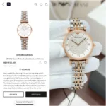 EMPORIO ARMANI SLIM 7AA PREMIUM ROSE GOLD WHITE DIAL - Image 4