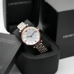 EMPORIO ARMANI SLIM 7AA PREMIUM ROSE GOLD WHITE DIAL - Image 3