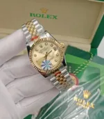 ROLEX OYSTER PERPETUAL DATE JUST GOLDEN DIAL AUTOMATIC - Image 2
