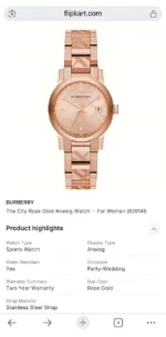 BURBERRY 7AA PREMIUM ORIGINAL ROSE GOLD DIAL - Image 2