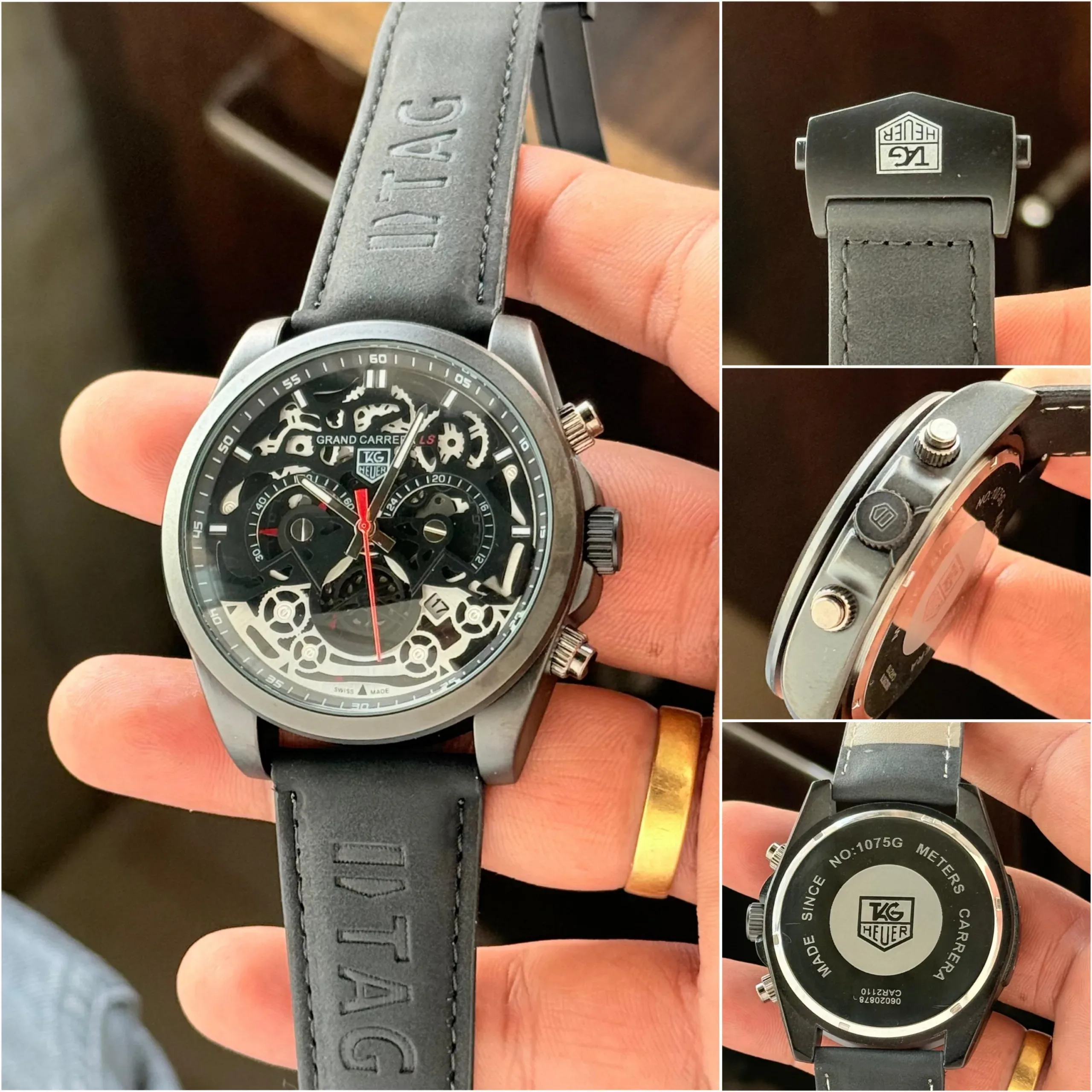 TAG HEUER CARRERA SPORT OPEN BLACK DIAL 7AA PREMIUM - Image 3