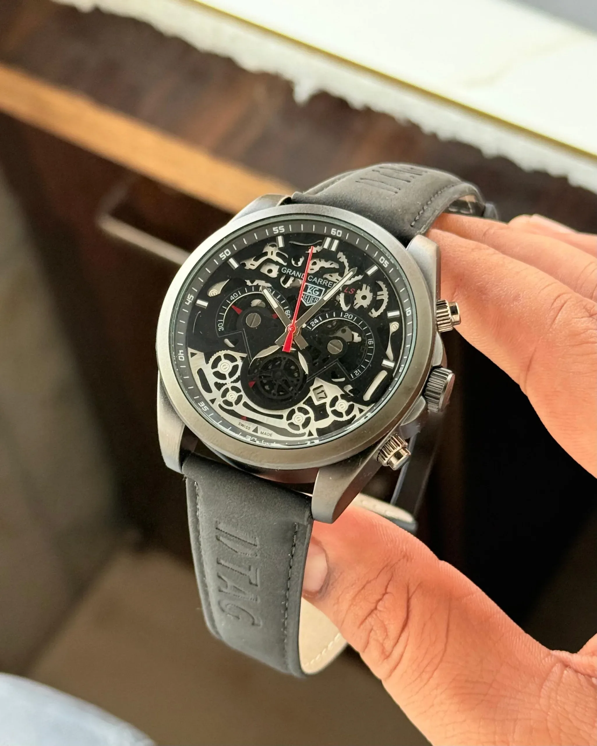 TAG HEUER CARRERA SPORT OPEN BLACK DIAL 7AA PREMIUM - Image 2