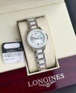 LONGINES ELEGANT CLASSIC 7AAA PREMIUM WHITE AND SILVER CERAMIC