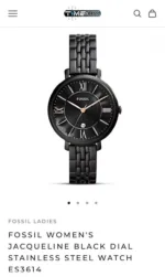 FOSSIL ANALOG DIAL STAINLESS STEEL BLACK 7AA PREMIUM