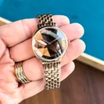 SWAROVSKI CRYSTAL LAKE 7A PREMIUM ROSE GOLD WITH BROWN DIAL