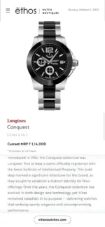 LONGINES CONQUEST CHRONOGRAPH CERAMIC 7AA PREMIUM - Image 3