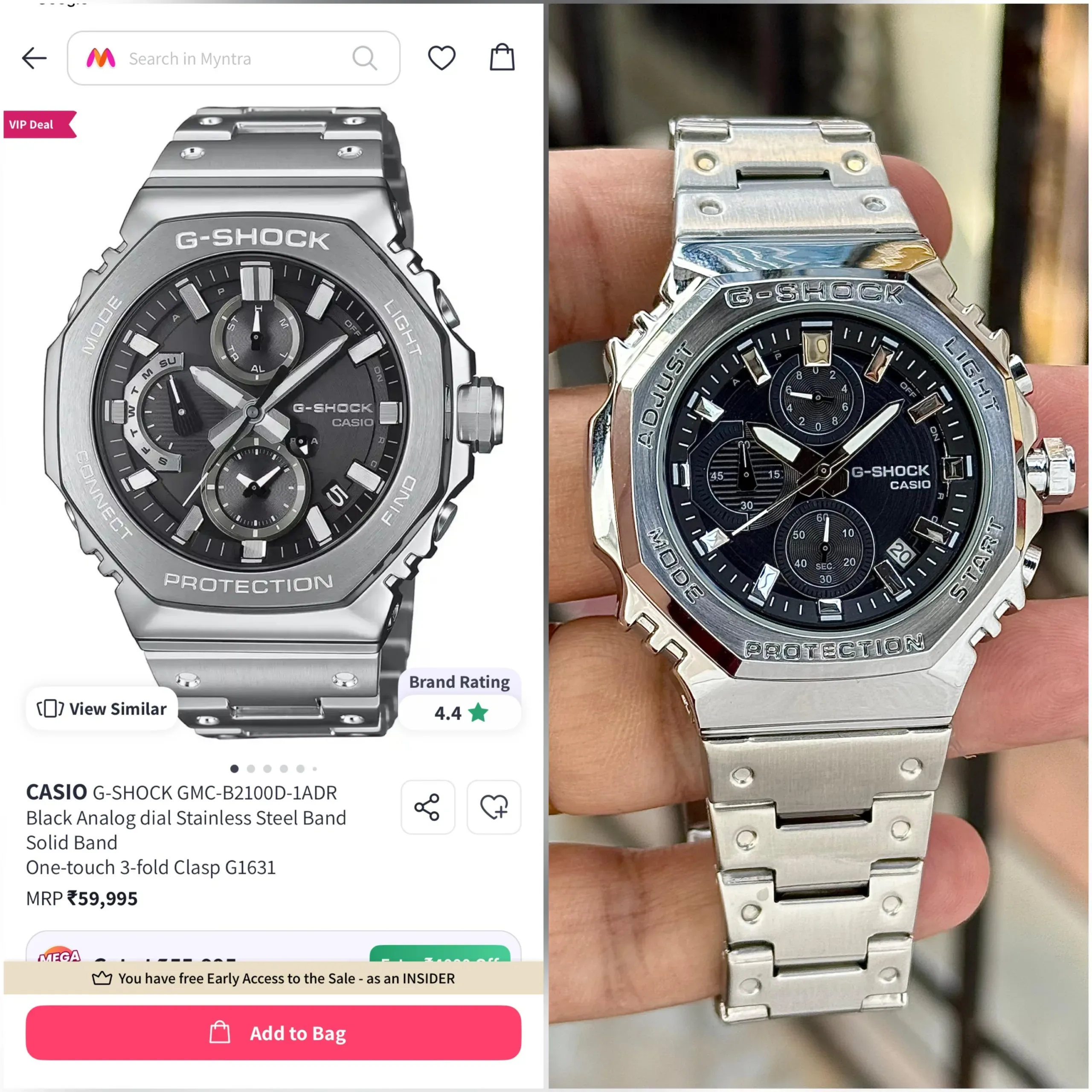 G SHOCK CASIO GMC B2100D PREMIUM STAINLESS STEEL - Image 3