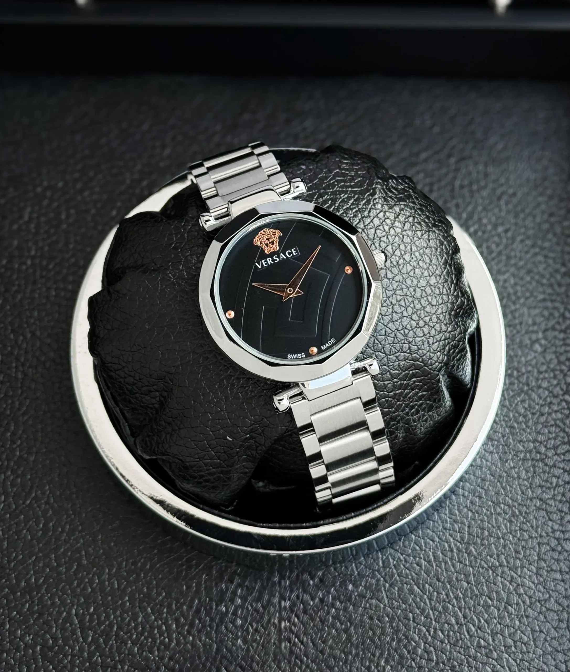 WhatsApp Image 2026-03-24 at 5.14.05 PM (1) Versace silver Black Dial - Image 1
