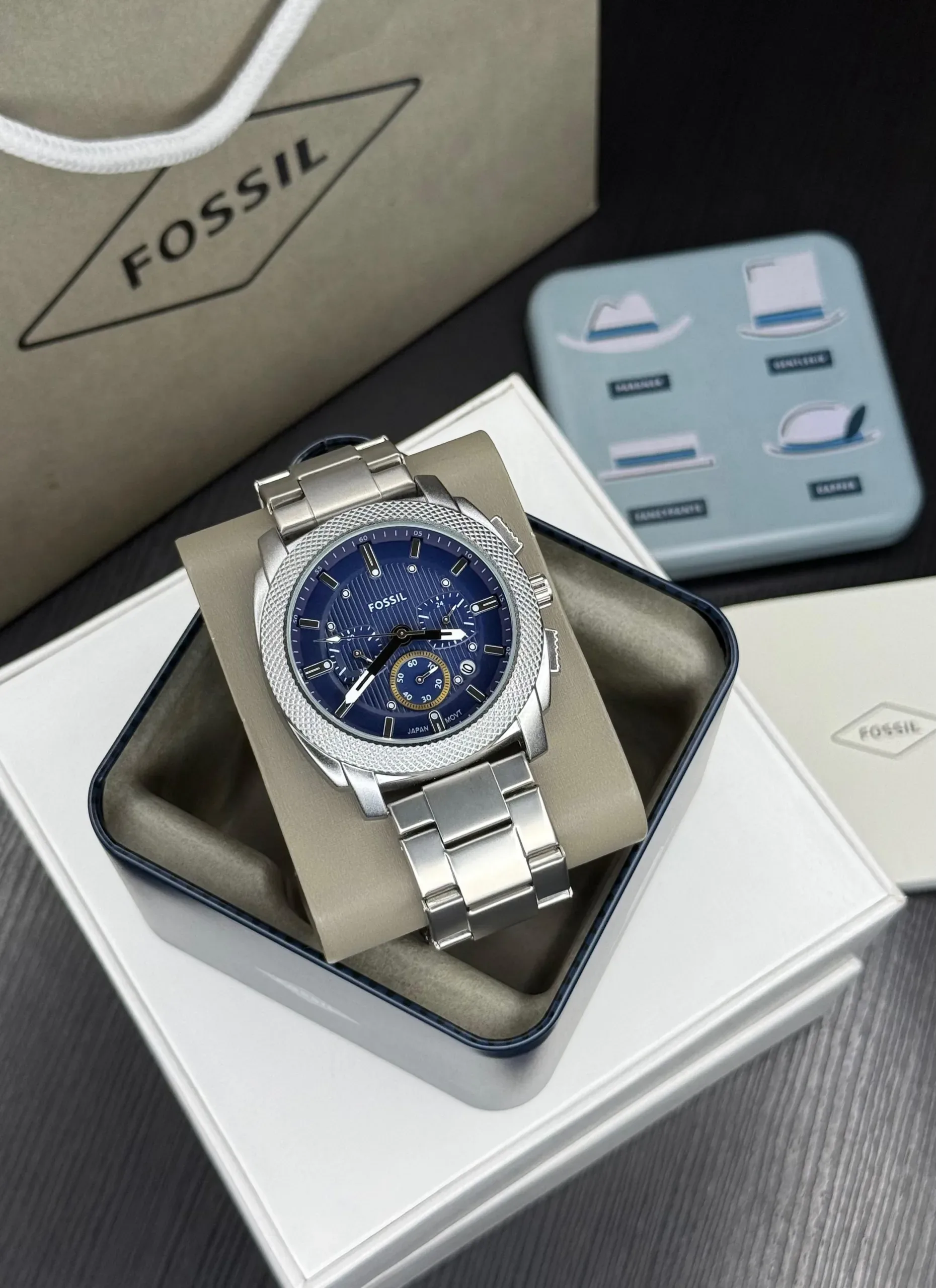 WhatsApp Image 2026-03-26 at 3.20.07 PM Fossil Silver Blue Dial - Image 1