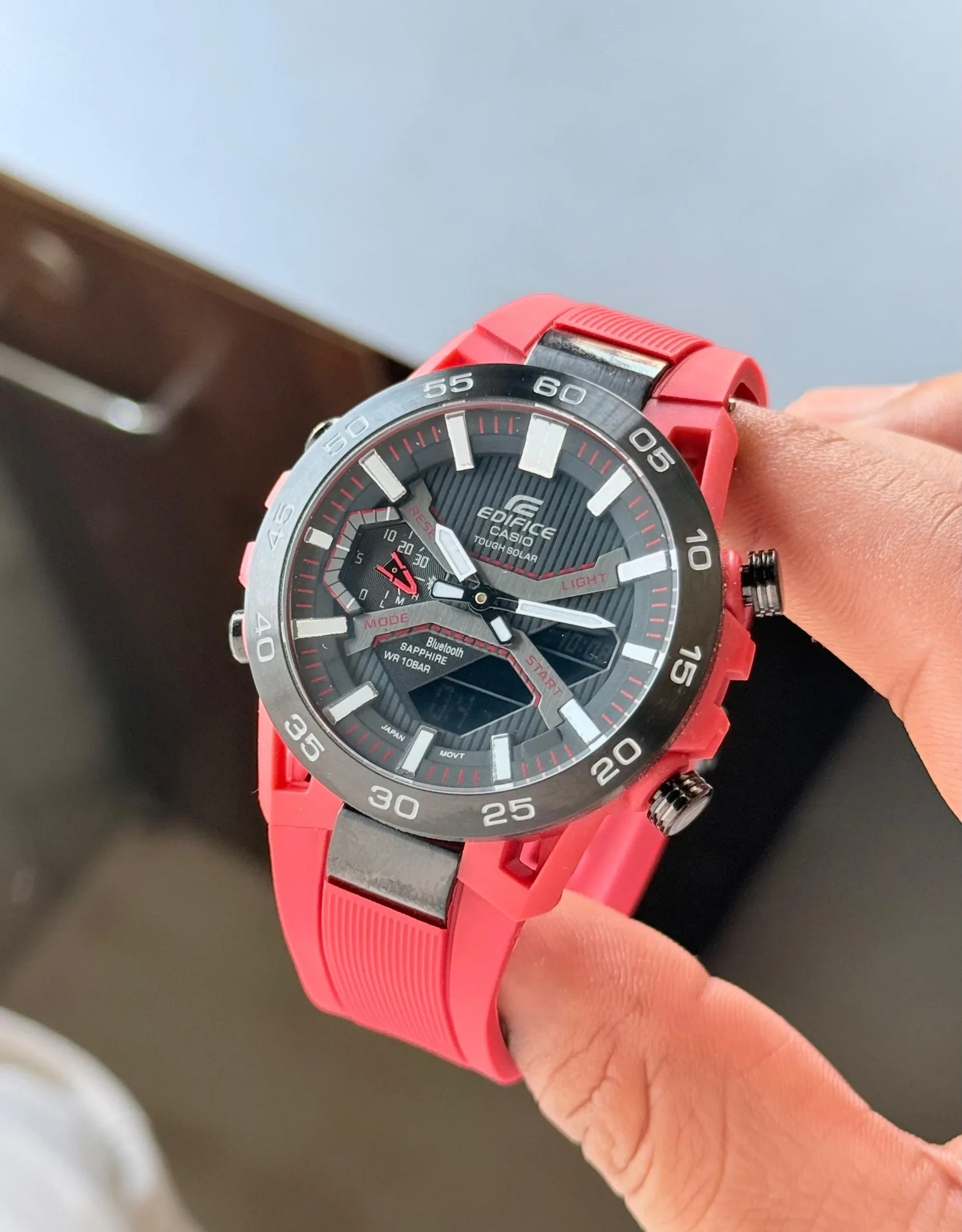 Casio Edifice Ecb-2200 Red Analog - Image 4