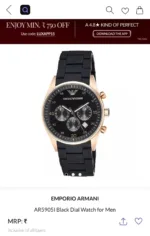 Emporio Armani Black Dial - Image 4