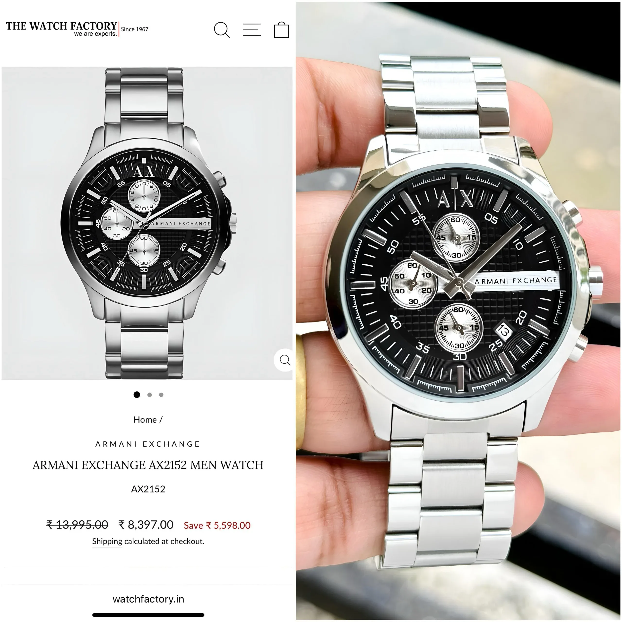Armani Exchange AX2152 Silver - Image 2
