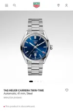 Tag Heuer Carrera Sunray Blue Dial - Image 2