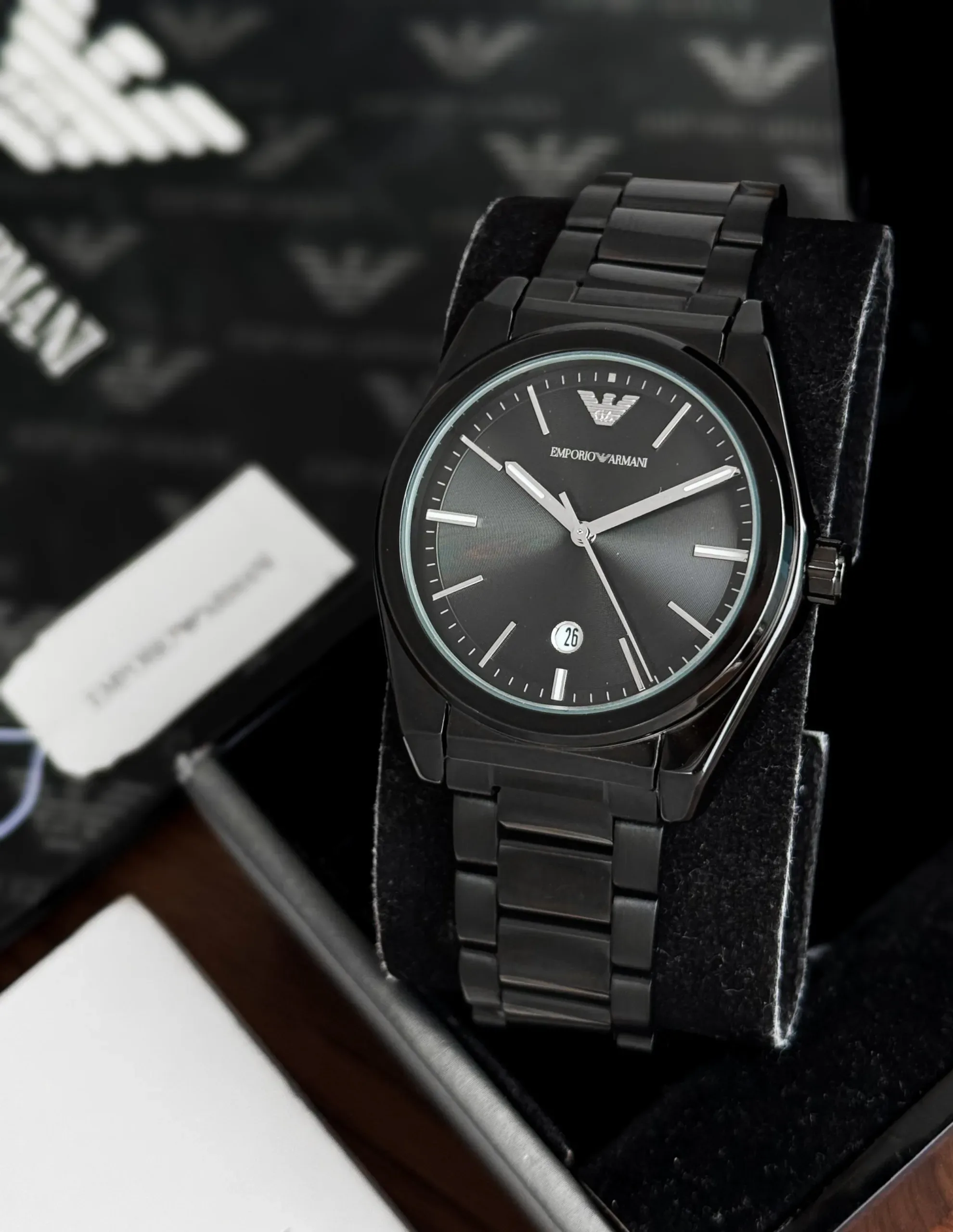 Emporio Armani Master Black Dial - Image 2