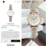 Emporio Armani Daimond Rose Gold Dial - Image 3