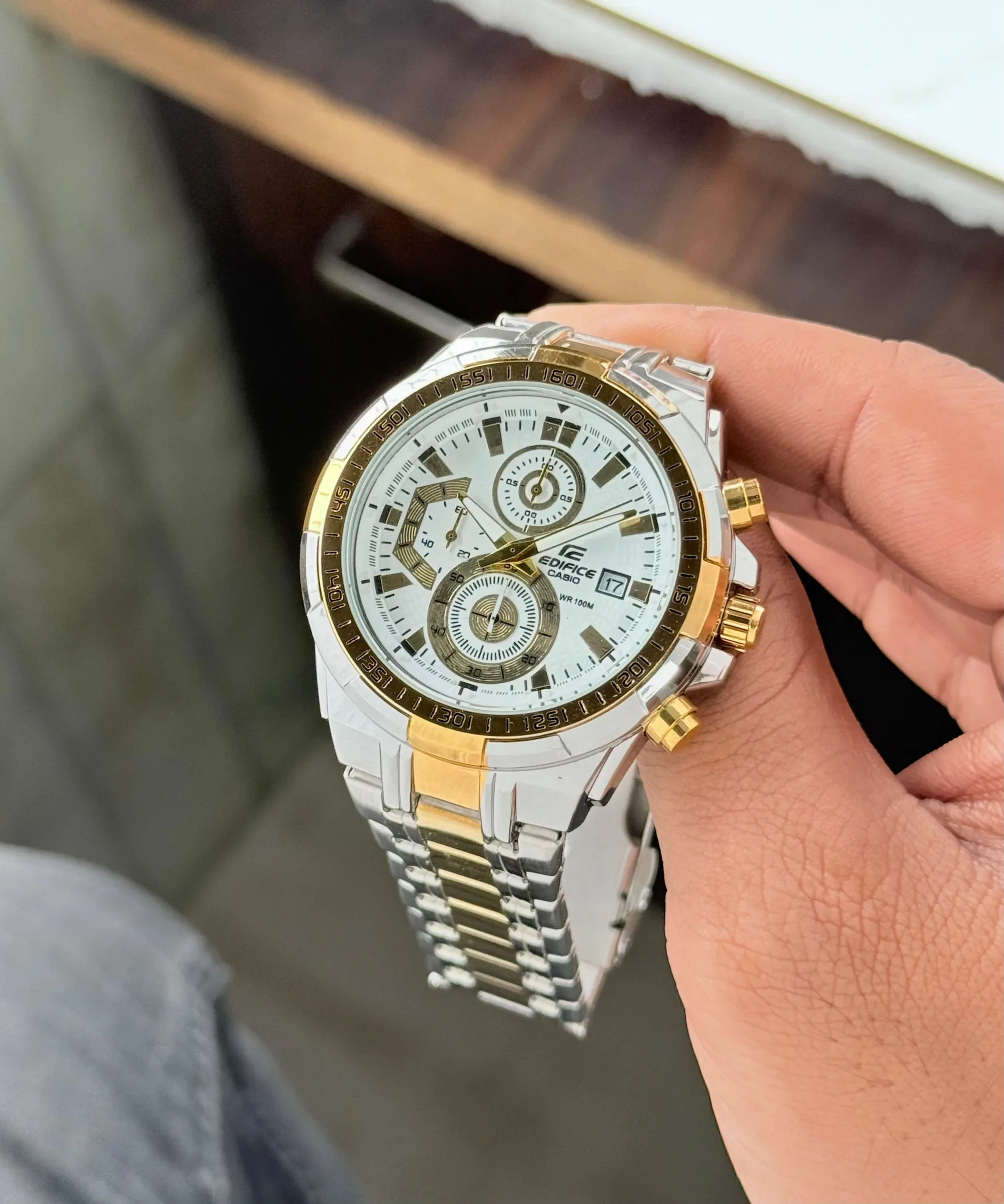 Casio Edifice EFR Silver - Gold - Image 2