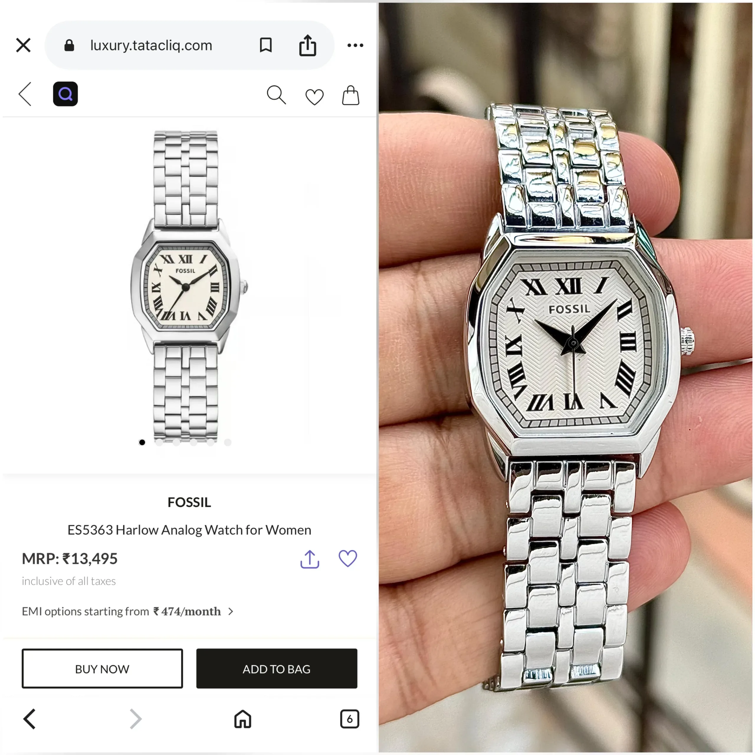 Fossil Vintage Silver Dial - Image 3