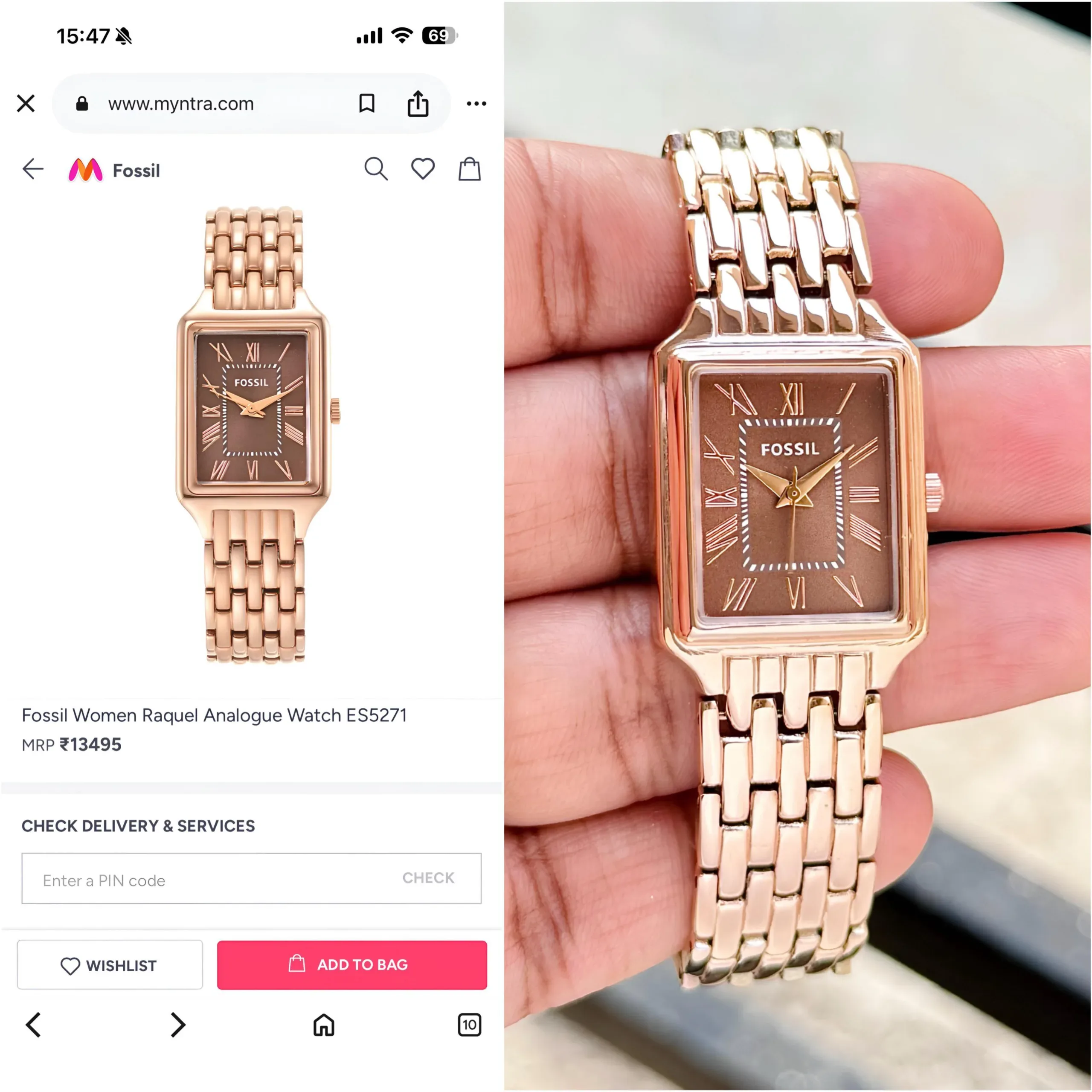 Fossil Raquel Rose Gold - Image 4