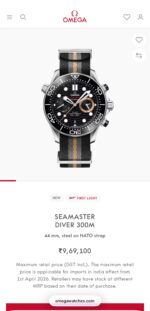 Omega Seamaster 007 First Light Black Dial - Image 5