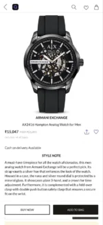 Armani Exchange Black Hampton Automatic - Image 2