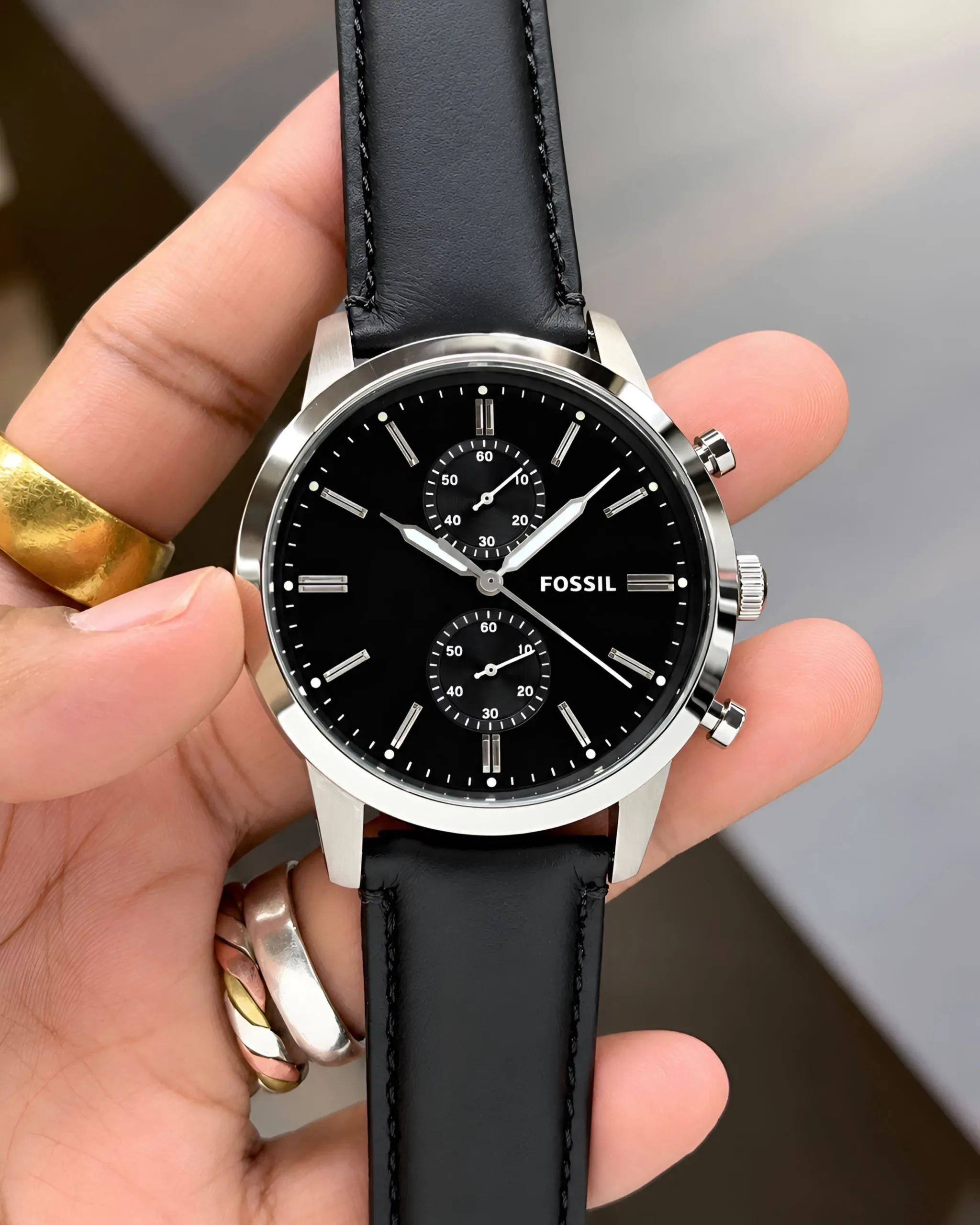 Fossil Black Sunburst Dial - Image 1