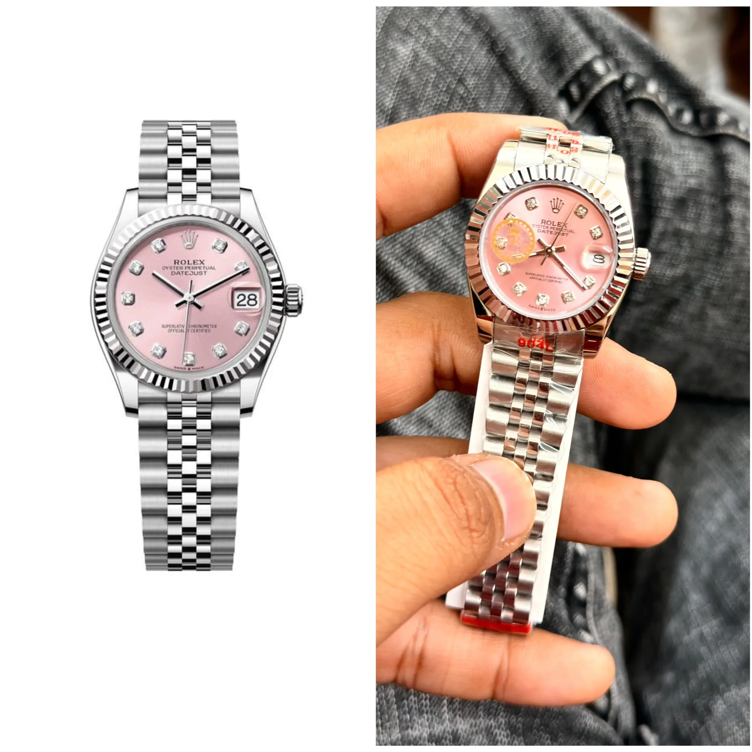 Rolex Oyster perpetual Pink Dial - Image 3