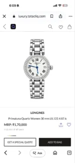 Longines Prima Luna White Dial - Image 2