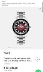 Rado Captain Cook Red Dial - Image 4