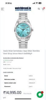 Guess Connoisseur Aqua Blue Dial - Image 2