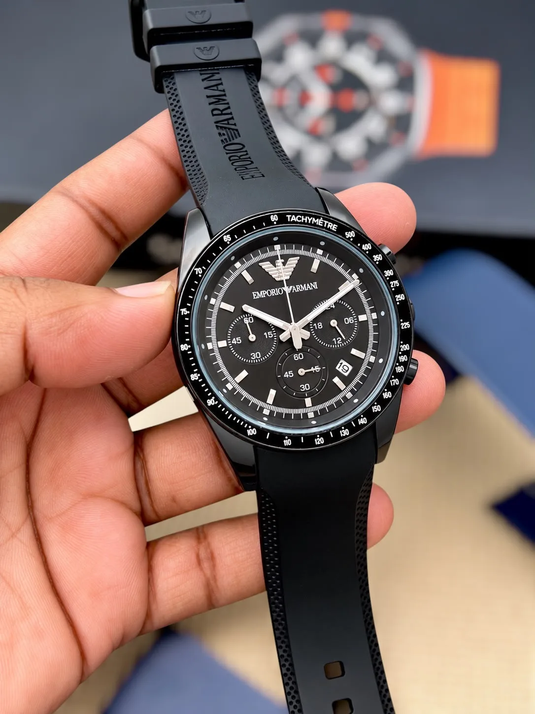 WhatsApp Image 2026-10-01 at 1.27.07 AM Emporio Armani Black Chronograph - Image 1