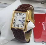 Cartier Tank Brown White Dial - Image 2