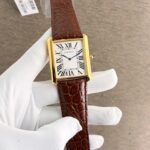 Cartier Tank Brown White Dial