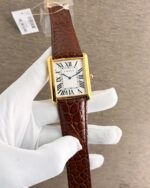 Cartier Tank Brown White Dial