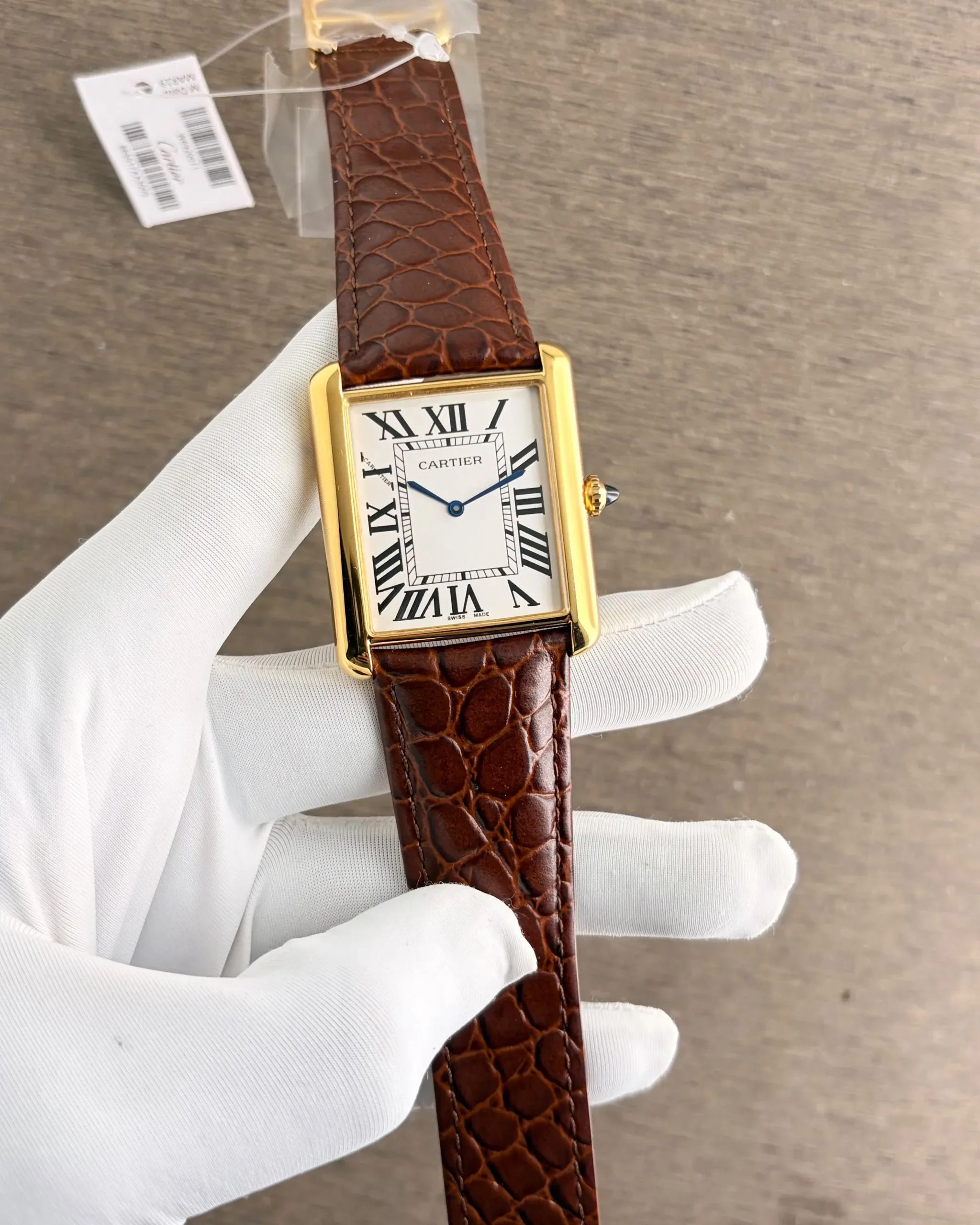 Cartier Tank Brown White Dial - Image 1