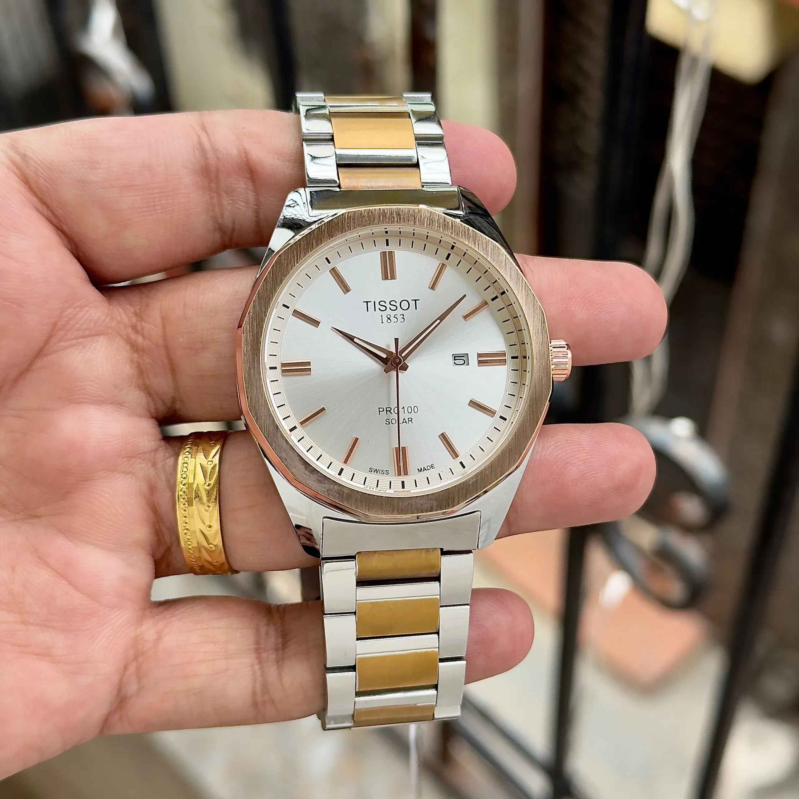 WhatsApp Image 2026-10-01 at 9.20.31 PM (1) Tissot Prc100 Two Tone White Dial - Image 1