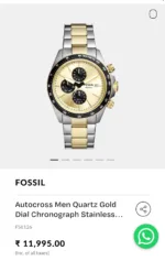 Fossil Two Tone Yellow Dial - Image 7