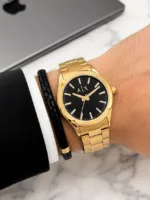Armani Exchange Golden Black Dial