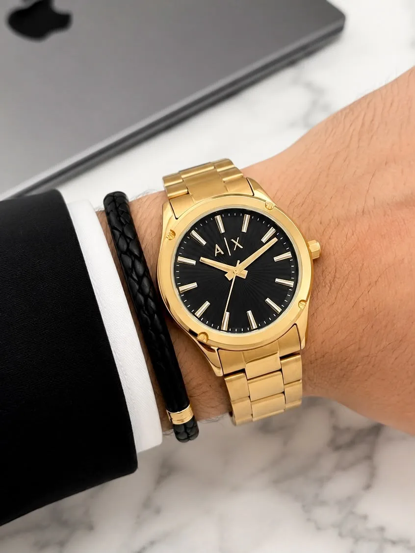 WhatsApp Image 2026-10-01 at 9.23.27 PM Armani Exchange Golden Black Dial - Image 1