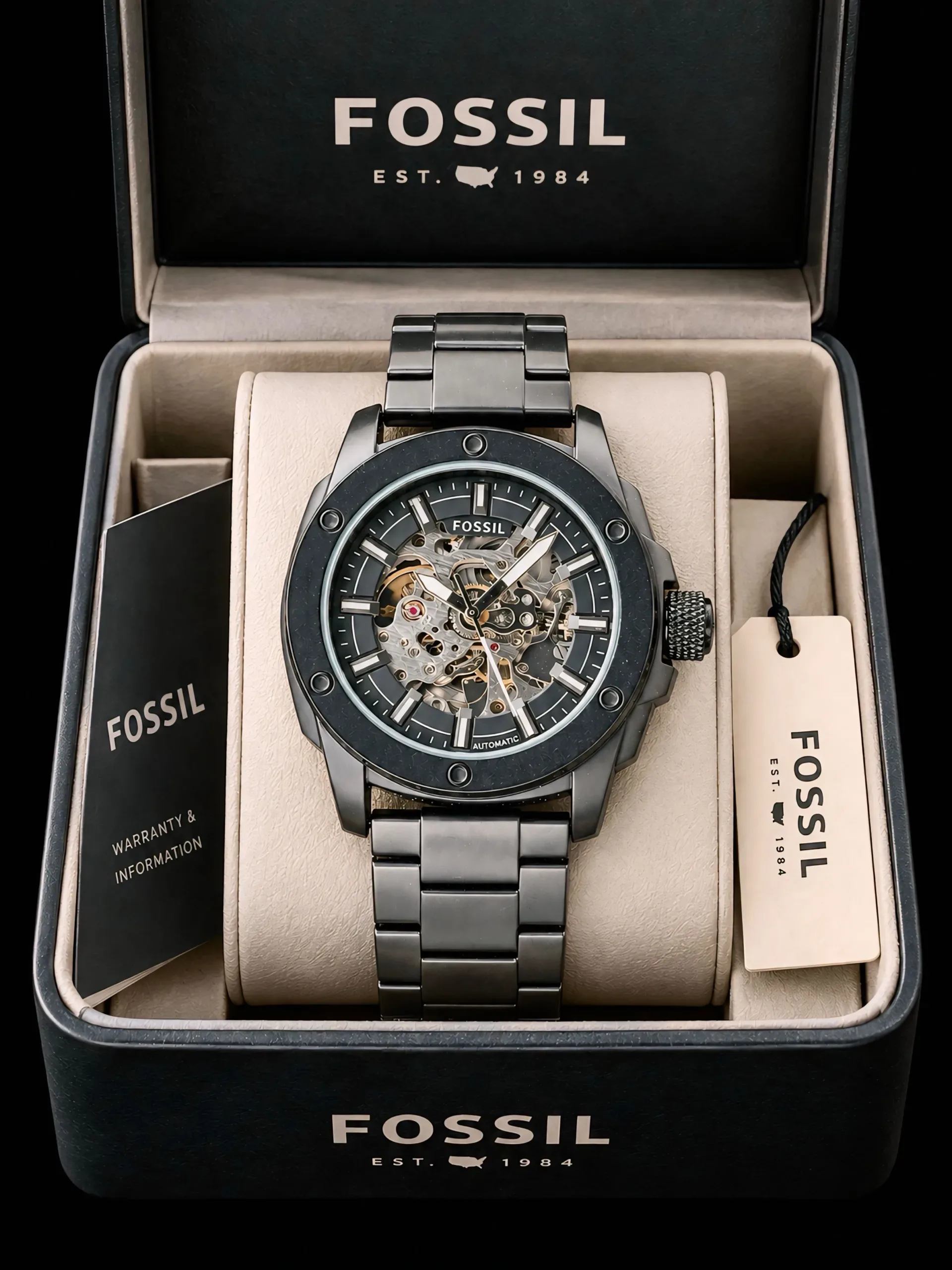 Fossil 44mm Black Dial Automatic - Image 3