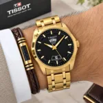 Tissot Golden Black Dial Quartz - Image 3
