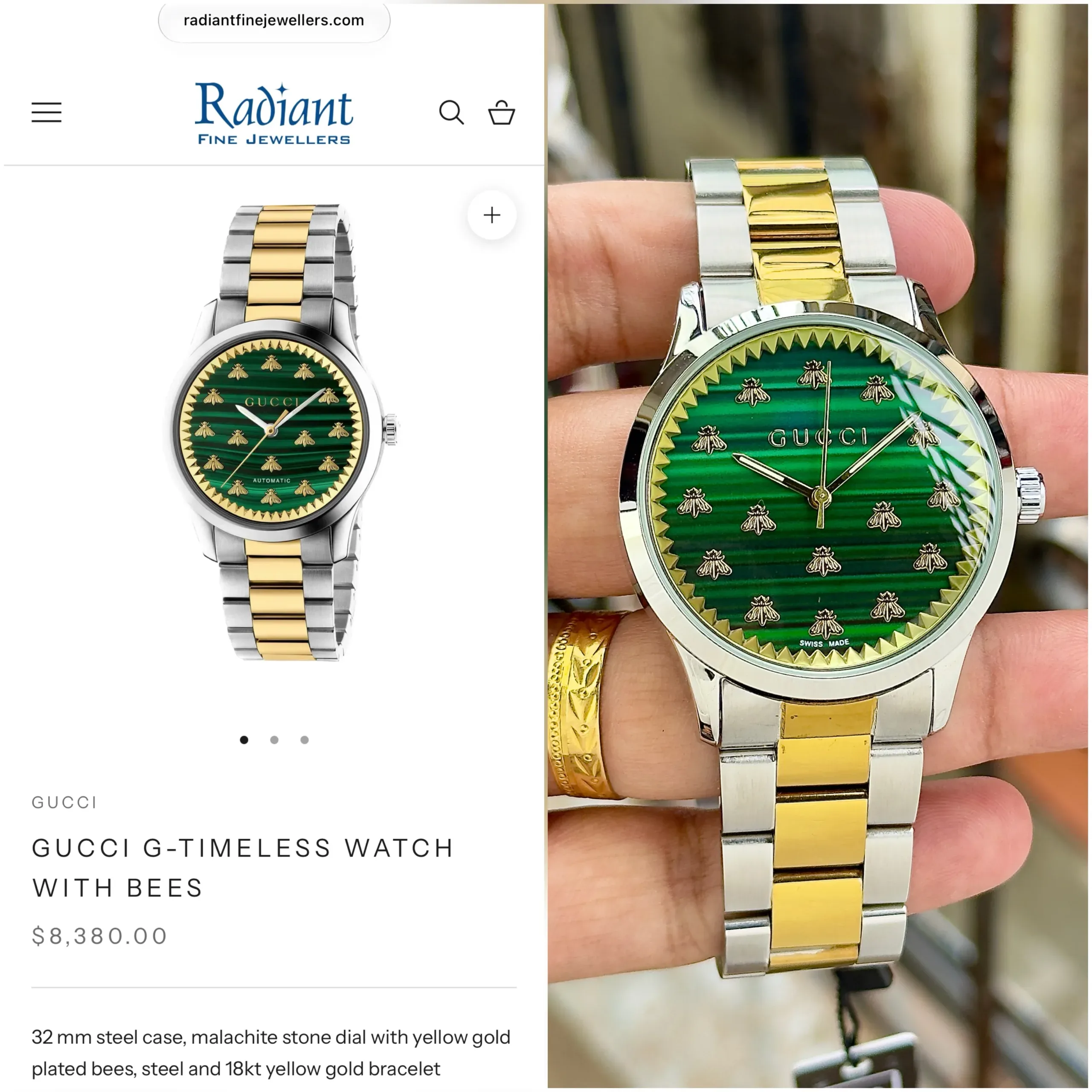 Gucci Malachite Green Dial - Image 5