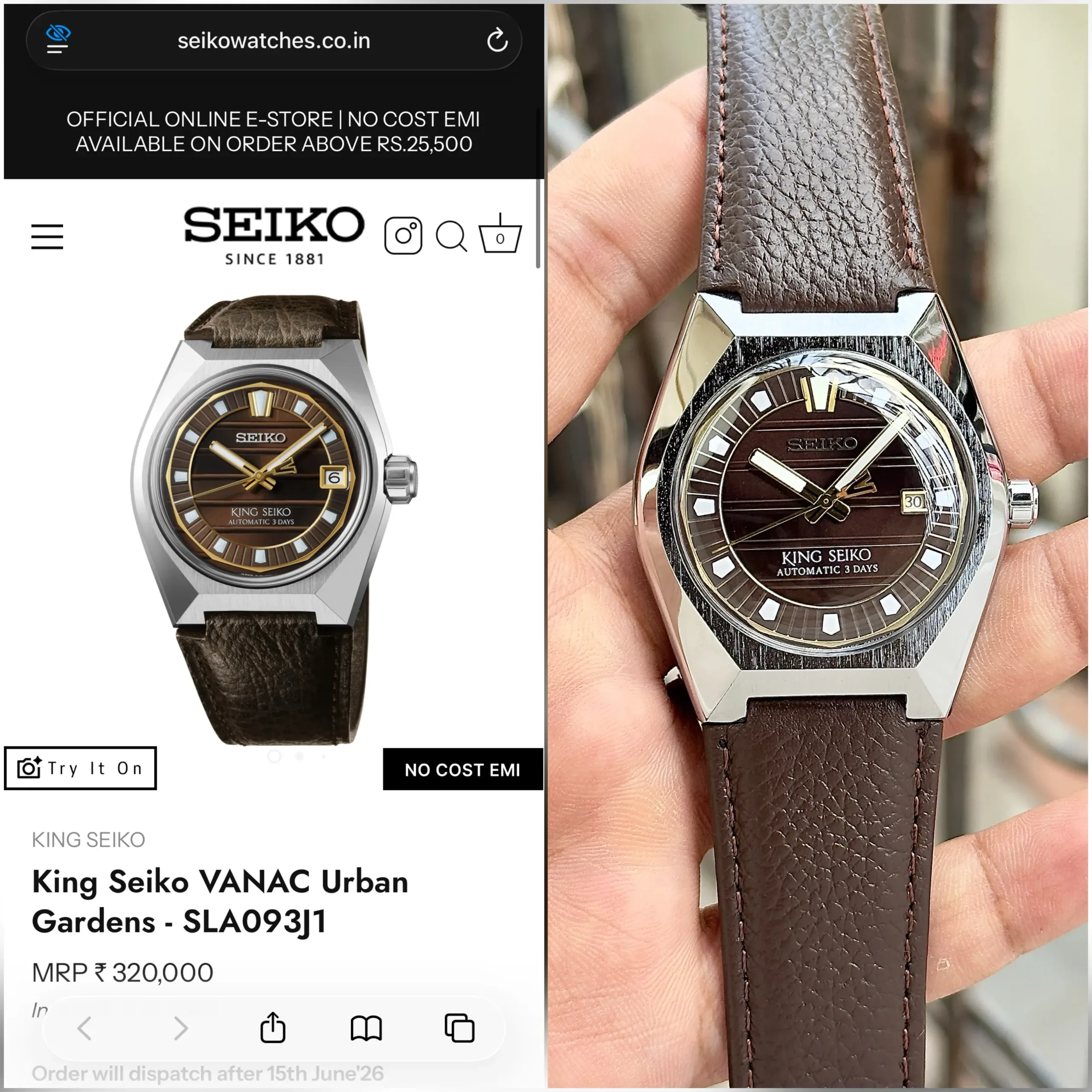 Seiko Vanac Urban Brown Dial - Image 3