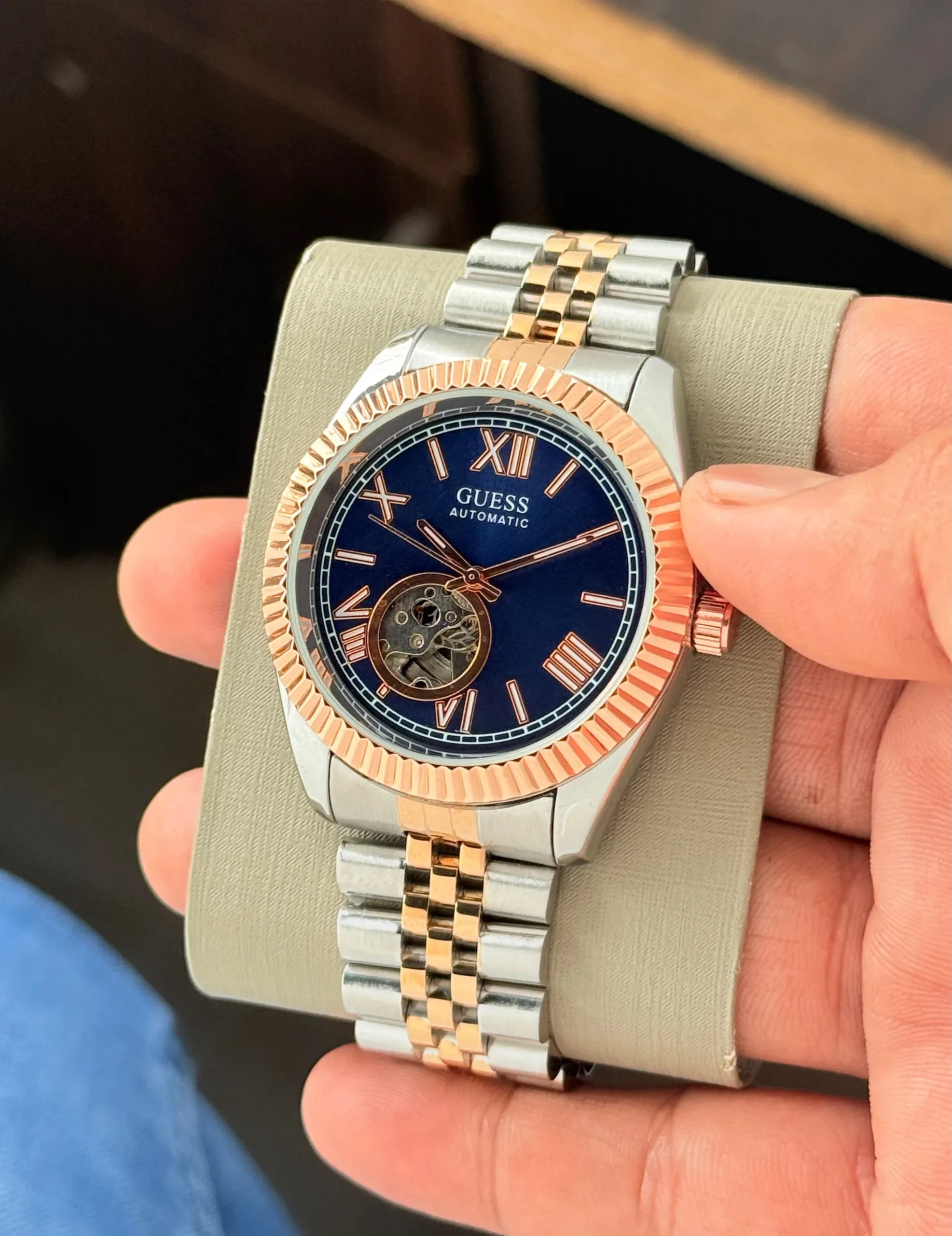 WhatsApp Image 2026-10-02 at 10.31.45 PM Guess Connoisseur Blue Dial - Image 1