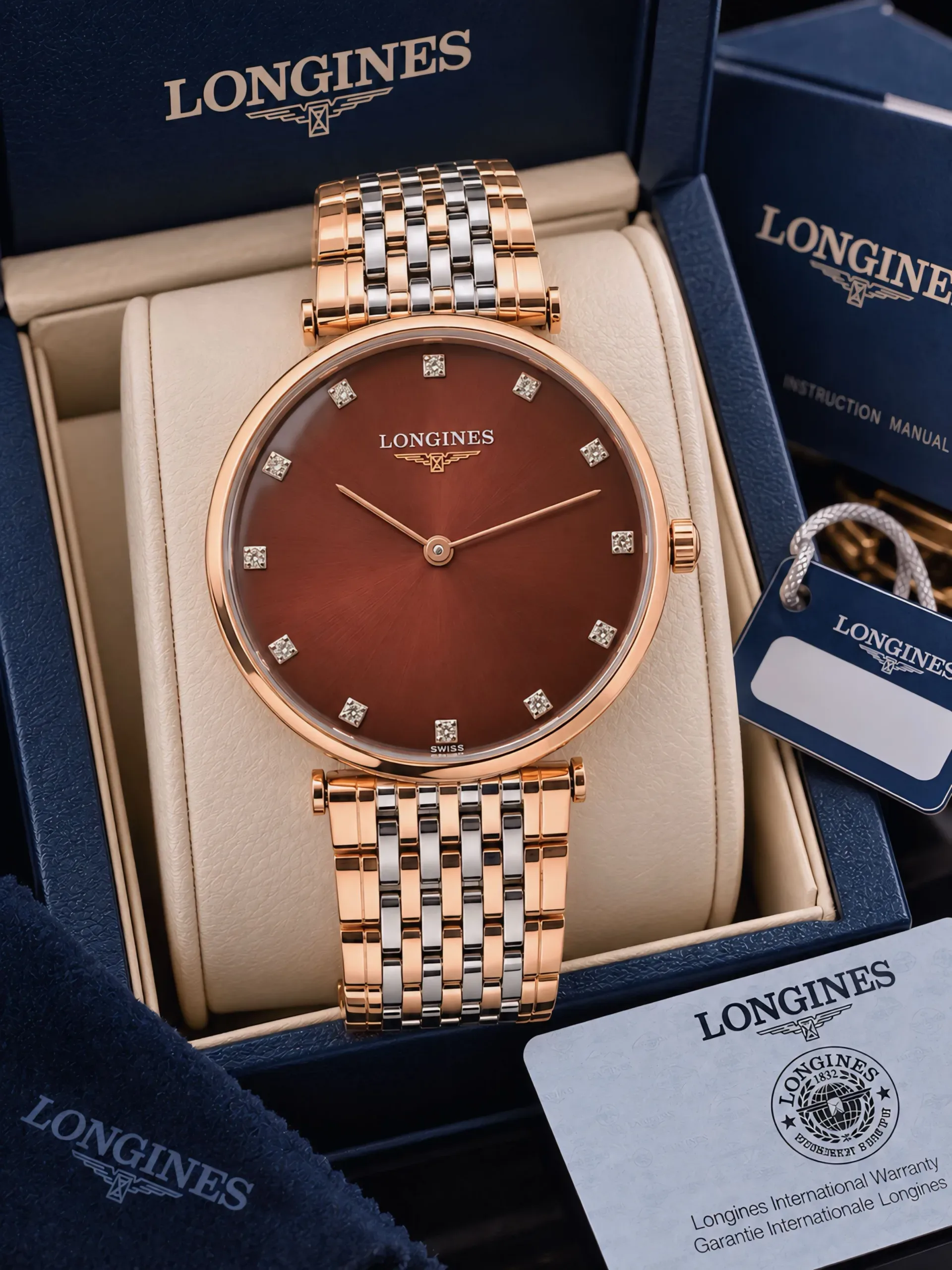 WhatsApp Image 2026-10-02 at 10.32.28 PM Longines Sunray Brown Dial Quartz - Image 1