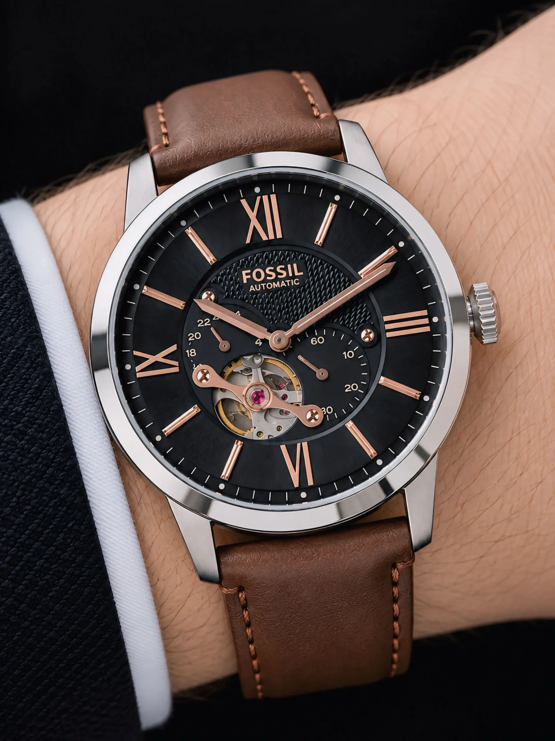 WhatsApp Image 2026-10-02 at 10.33.51 PM Fossil 42mm Black Dial Automatic - Image 1