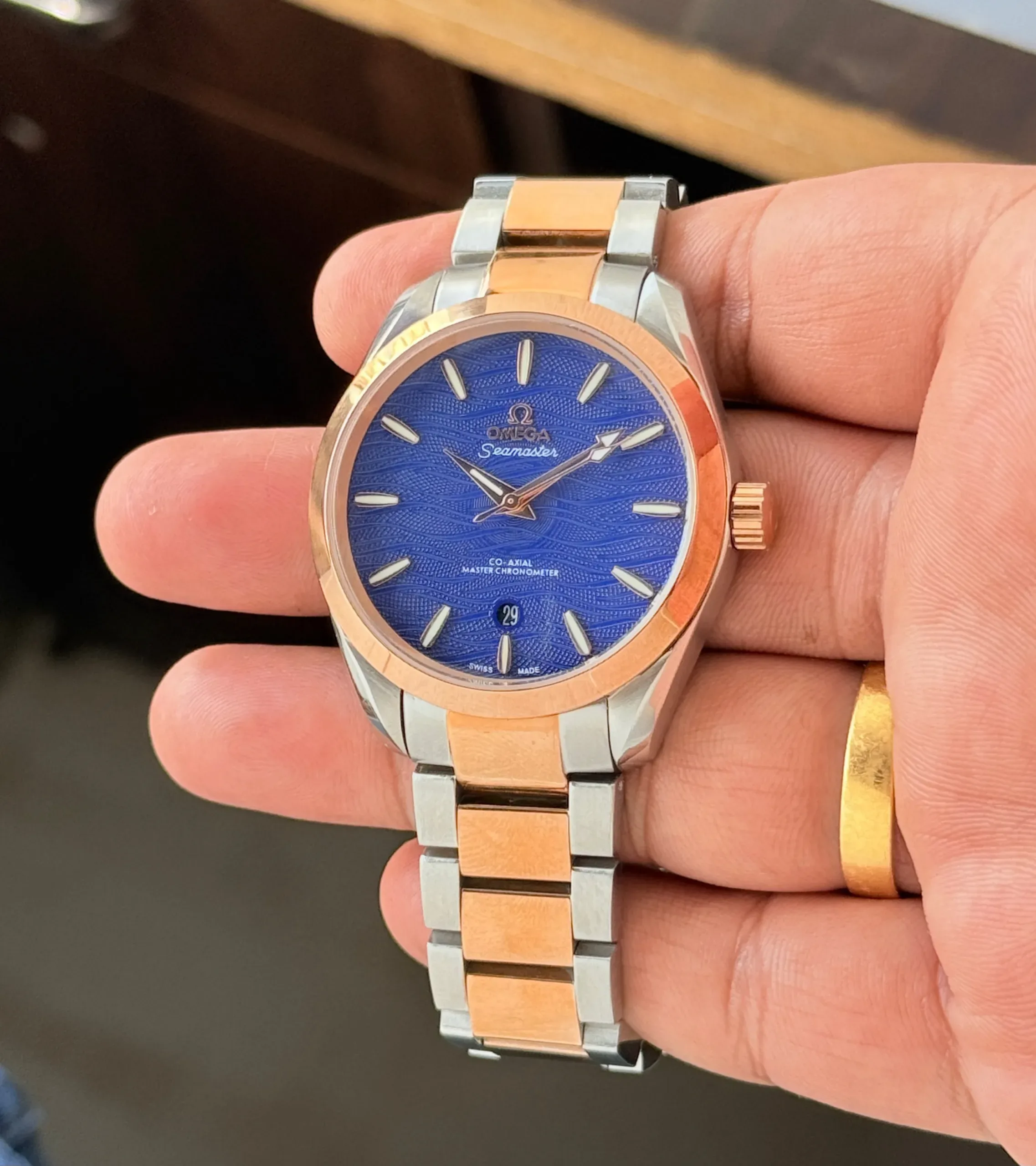 Omega Seamaster Aqua Terra Blue Dial - Image 1