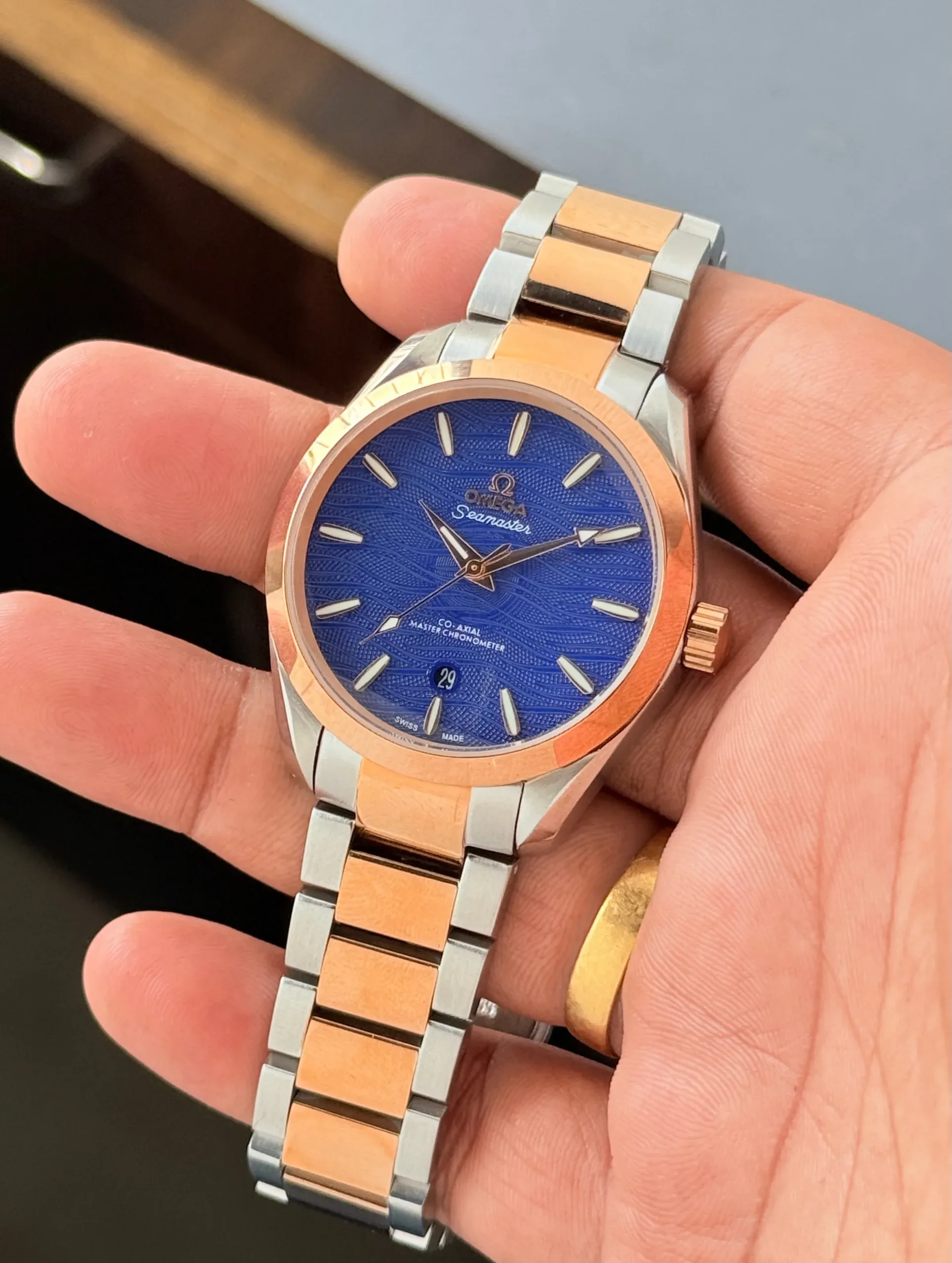 Omega Seamaster Aqua Terra Blue Dial - Image 5