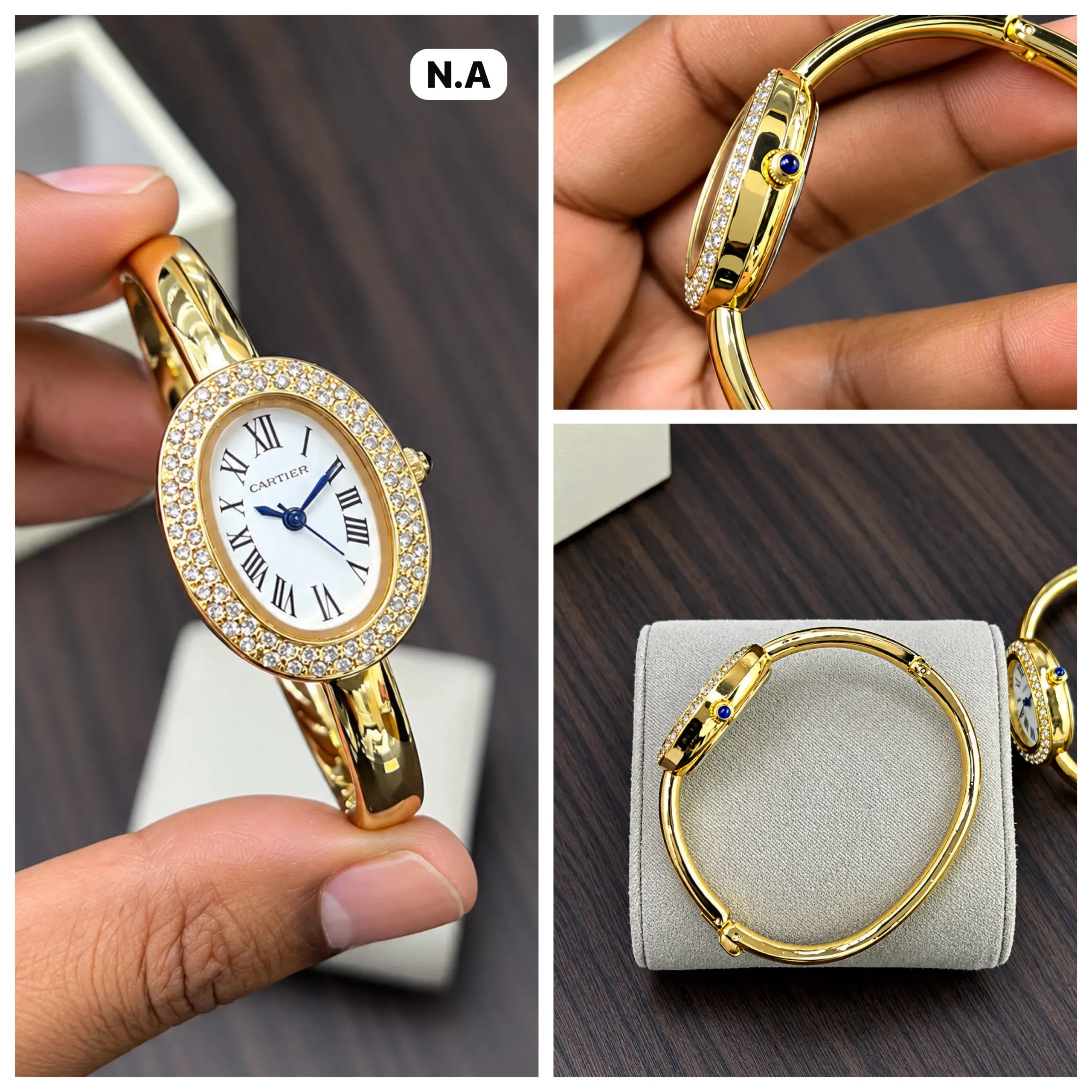 Cartier Gold Diamond-Paved Bangle - Image 2