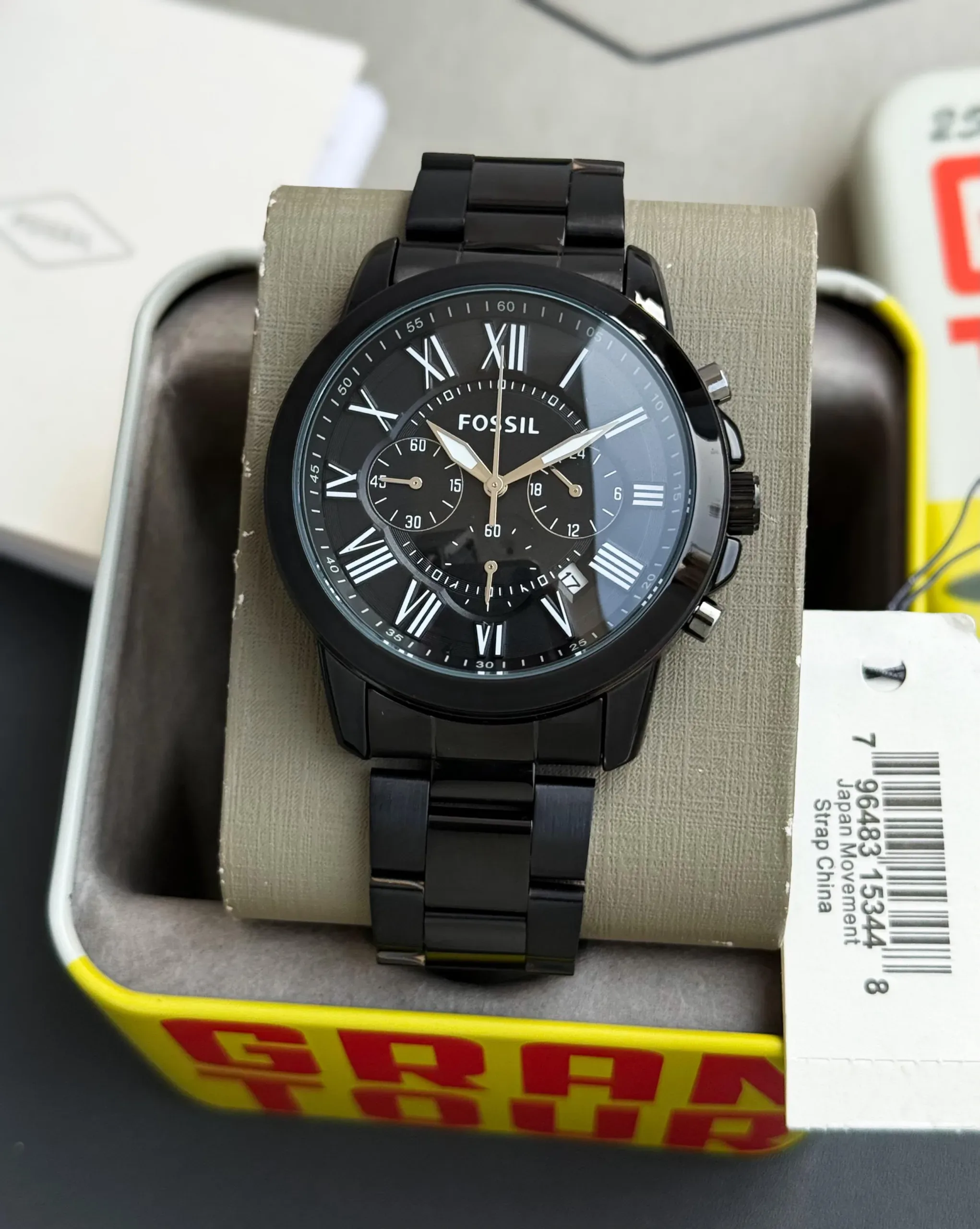 WhatsApp Image 2026-10-02 at 10.40.30 PM (1) Fossil Full Black 44mm Quartz - Image 1
